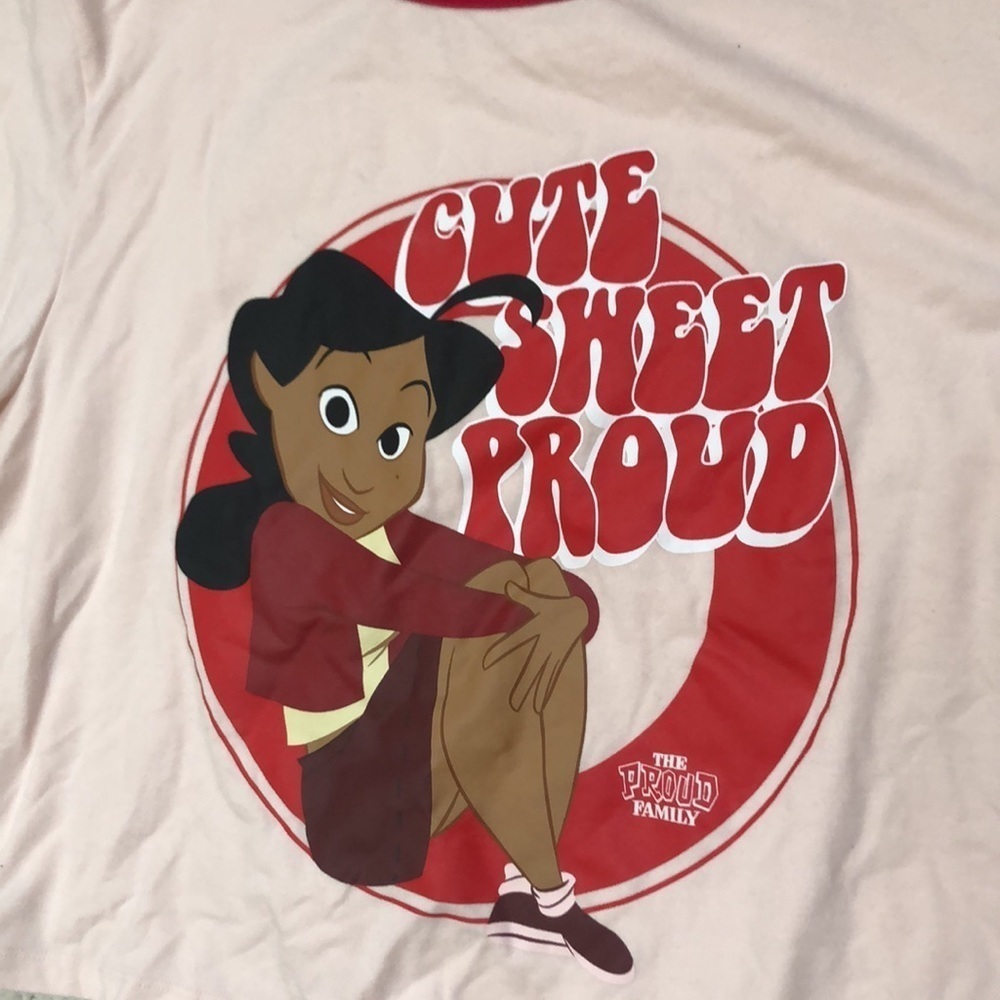 The Proud Family Penny Proud Raglan Cropped Boxy Short Sleeve Tee T-Shirt XL - Picture 3 of 8